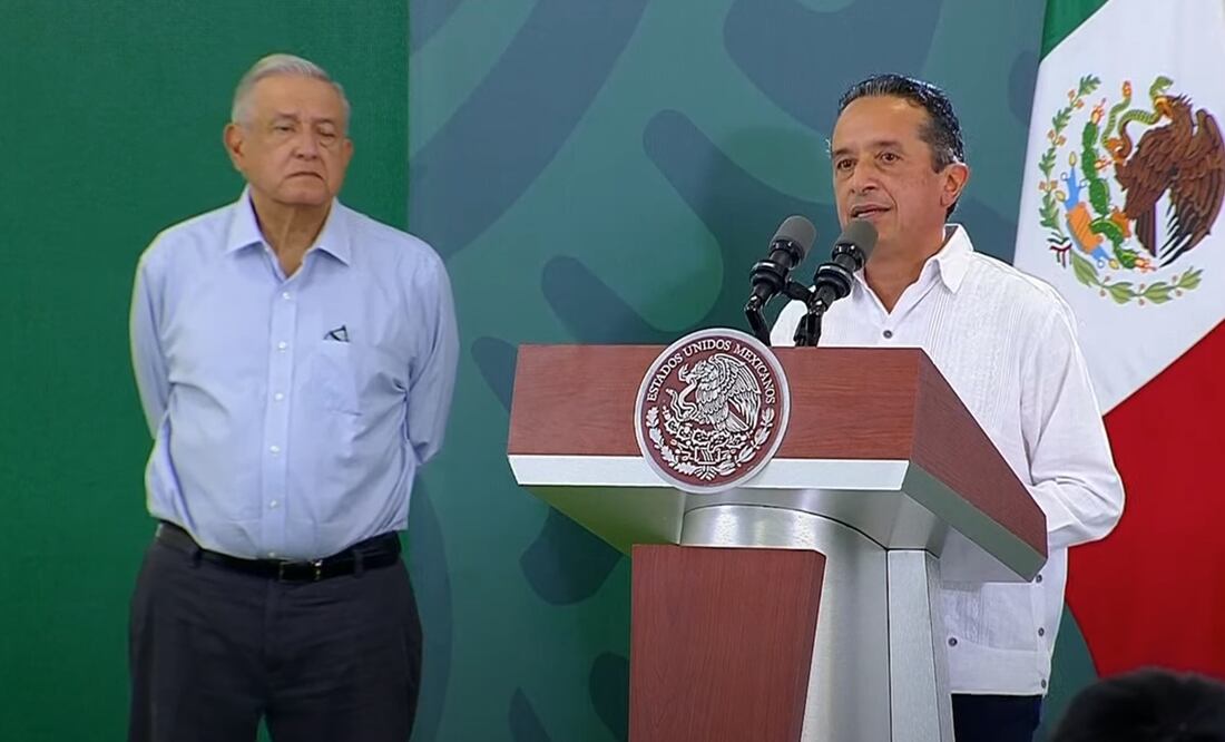 López Obrador dijo que no hay ninguna diferencia con el gobernador de Quintana Roo. Foto: Captura de pantalla