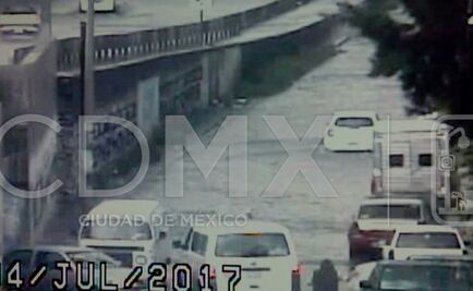 Se registran inundaciones en Autopista México-Puebla y Calzada Ermita Iztapalapa