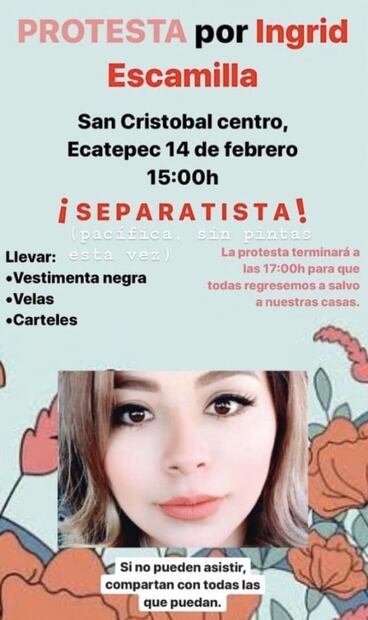 Estas son las marchas y protestas en México en memoria de Ingrid Escamilla