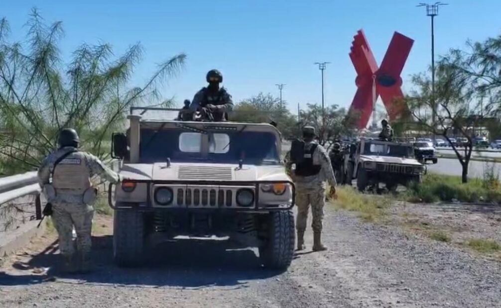 Diversos elementos de seguridad llegaron a realizar revisiones en la frontera de Chihuahua (06/11/2025). Foto: Especial