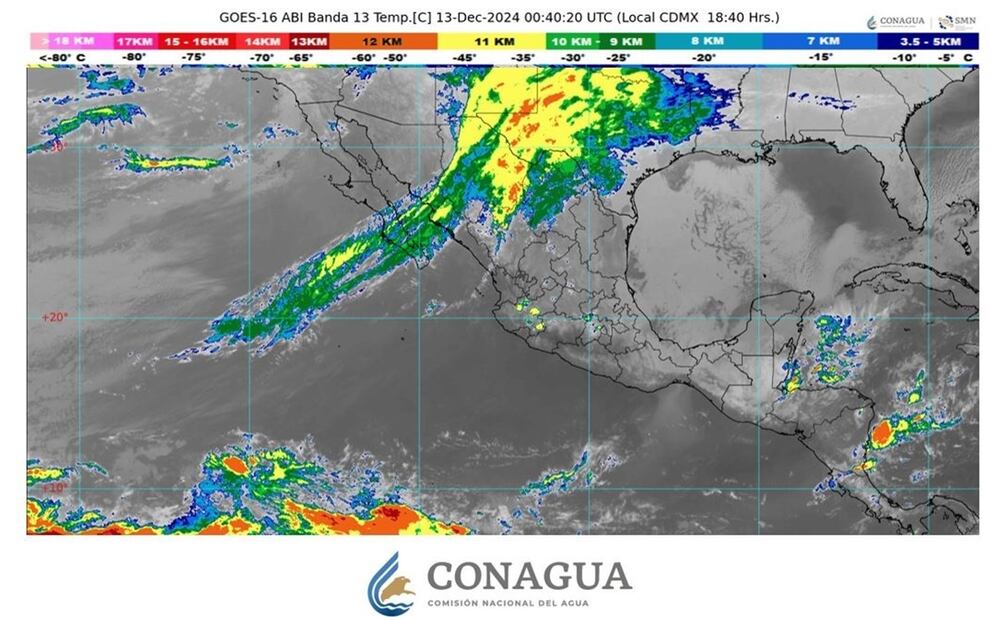 Por efecto de la irradiación nocturna, se mantendrá el ambiente de frío a muy frío en la mañana y la noche de mañana 13 de diciembre (12/12/2024). Foto: Conagua