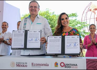 Ebrard y Mara Lezama firman Polo de Desarrollo Económico para el Bienestar; Sheinbaum ordenó comenzar en Chetumal