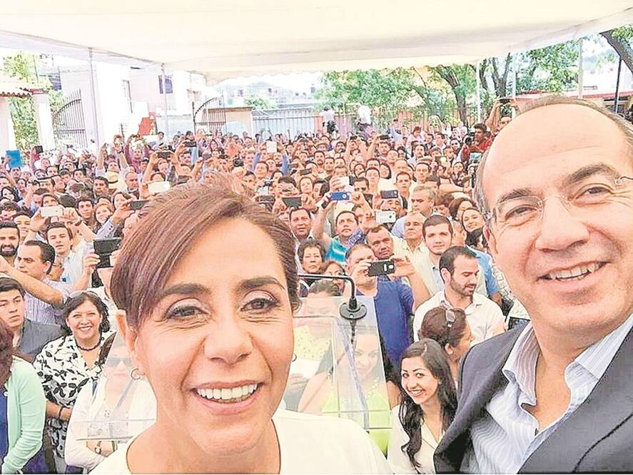 El ex presidente estuvo en Michoacán el 22 de marzo apoyando a su hermana Luisa María "Cocoa", como aspirante albiazul al gobierno del estado (ARCHIVO EL UNIVERSAL)