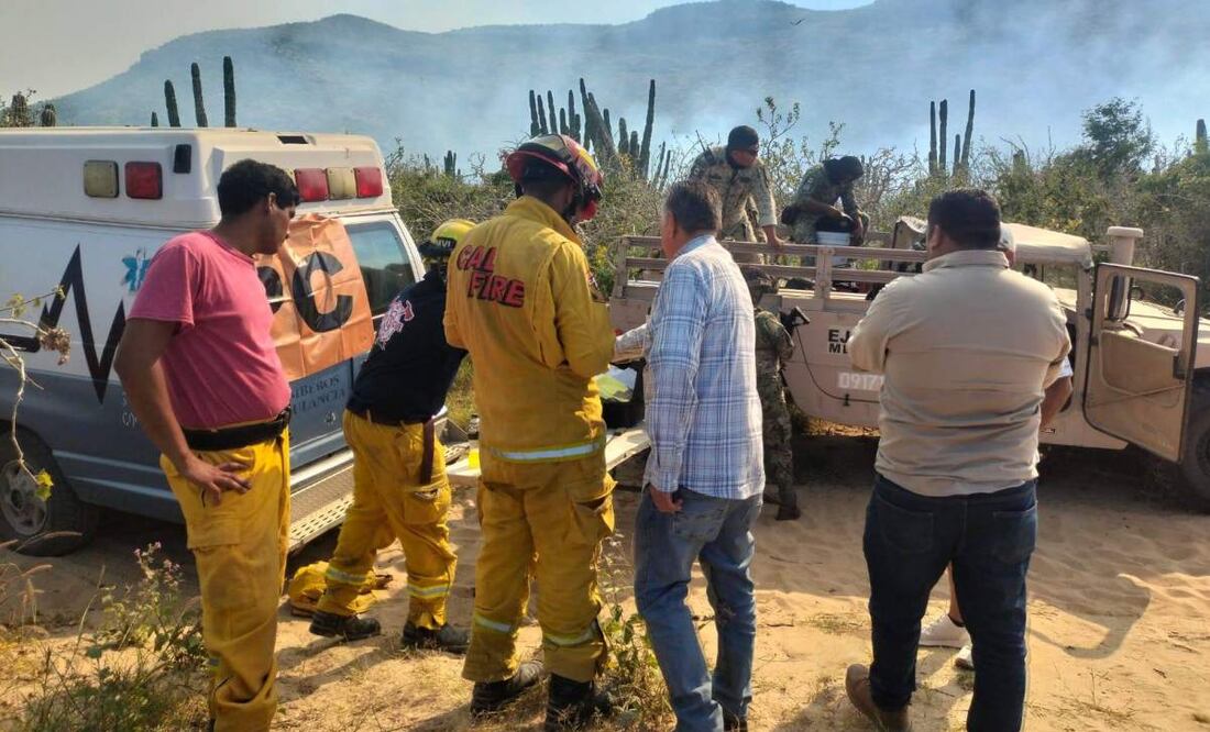 Suman seis incendios en una semana en Baja California Sur.
Foto: Especial.