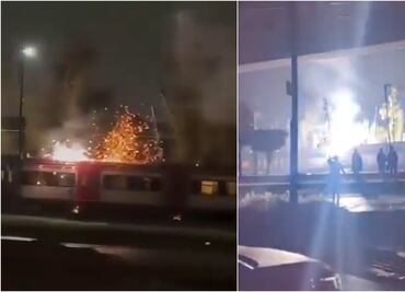 Así se vio el cortocircuito en el Tren Suburbano; video muestra magnitud del incidente