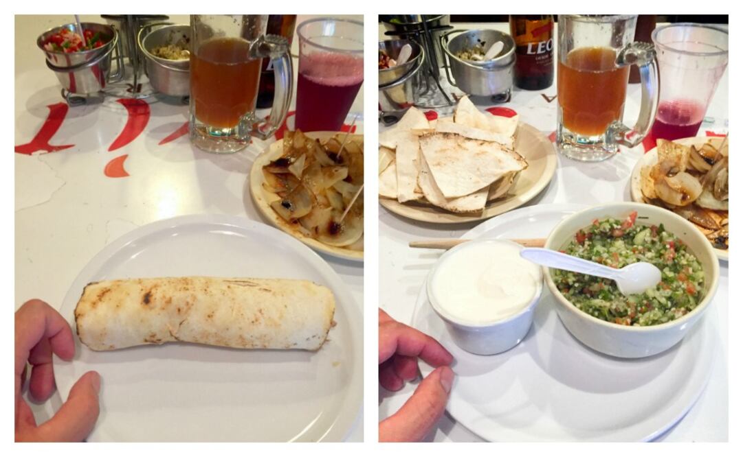 Foto: Alonso Ruvalcaba / Taco árabe y tabule con jocoque de El Hayito.