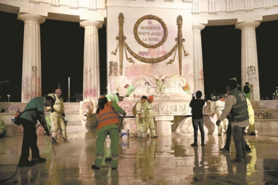 Sin freno, el vandalismo durante marcha de mujeres