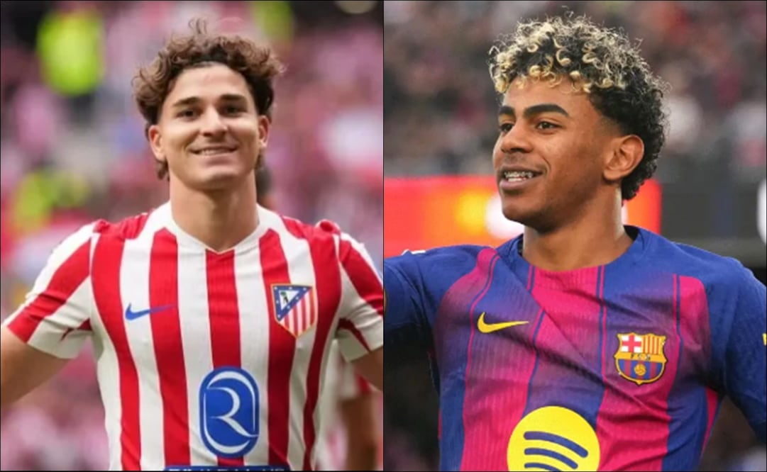 Julián Álvarez y Lamine Yamal, estrellas del Atlético de Madrid y Barcelona / Foto: Especiales