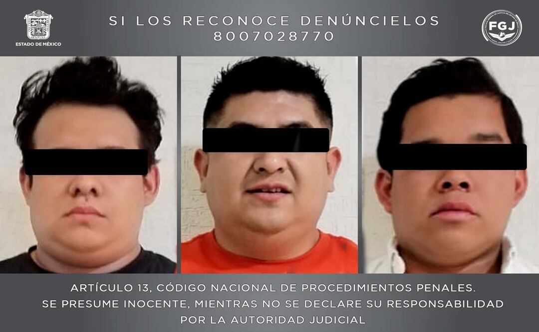3 hombres fueron detenidos por venta ilegal de terrenos en Zumpango. Foto: Especial