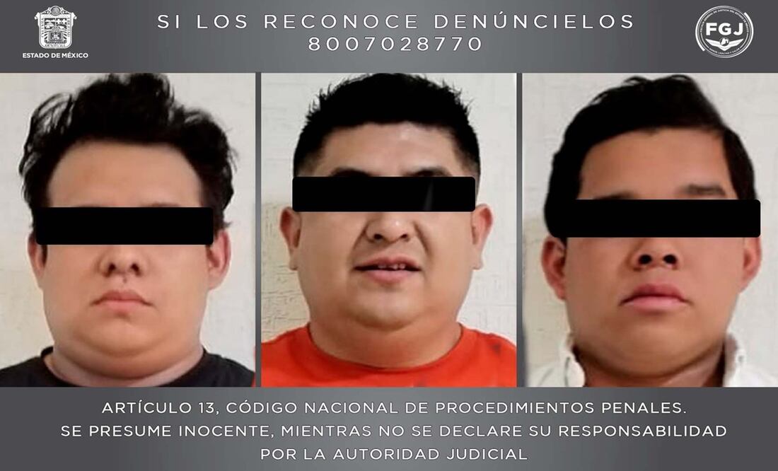 3 hombres fueron detenidos por venta ilegal de terrenos en Zumpango. Foto: Especial