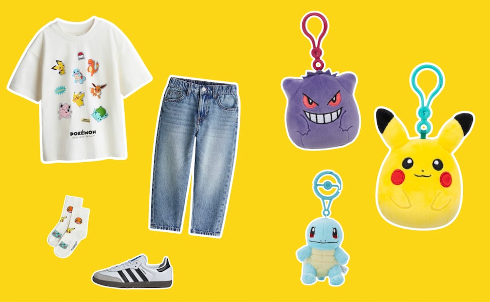 Los gráficos y los bag charms se convierten en el statement del look. Foto: H&M, C&A, Adidas, Jazwares