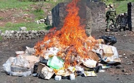 FGR destruye 179 kilos de droga y más de 9 mil psicotrópicos; incineración se realizó en Campo Militar del Edomex
