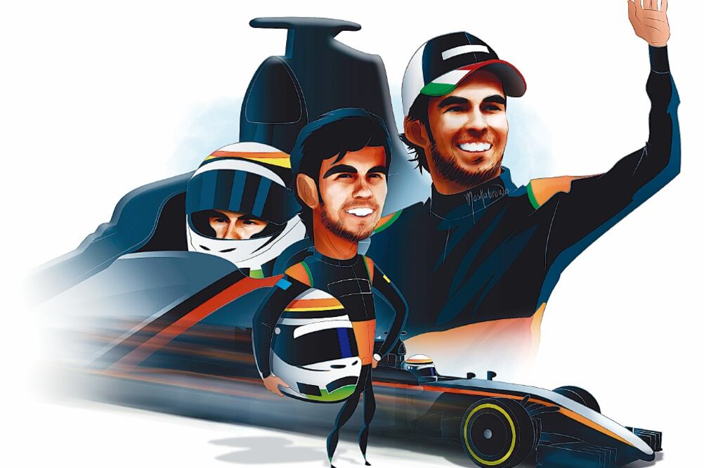 252 PUNTOS los que ha obtenido el piloto tapatío en su historial de competencia de cinco años en la Fórmula Uno. (Cartón: Moskabrown)