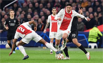 Edson Álvarez y el Ajax son sorprendidos por el Benfica en Champions League