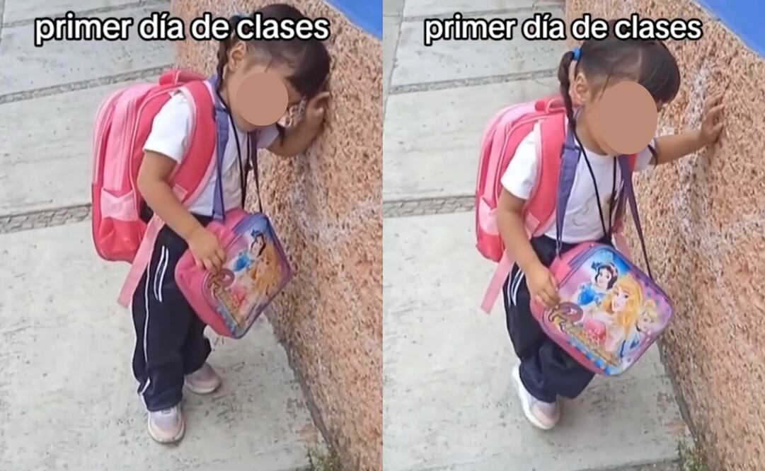 Niña se queda dormida mientras va caminando hacia la escuela. Foto: TikTok @gthm_nosis97