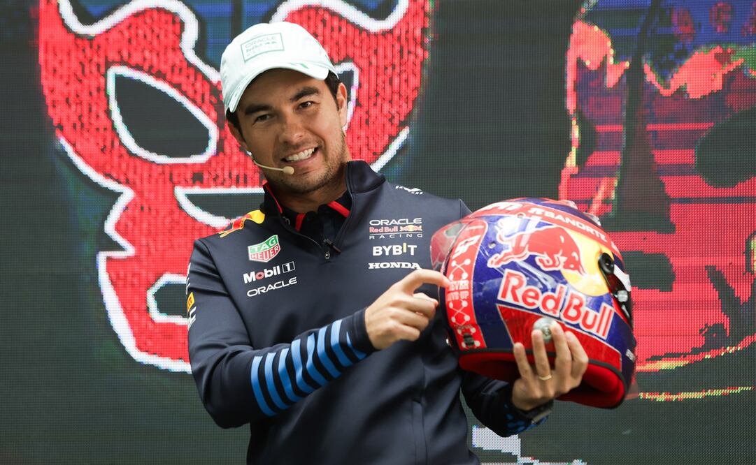 Checo Pérez en conferencia de prensa, previo a las actividades del Gran Premio de México - Foto: Carlos Mejía/EL UNIVERSAL