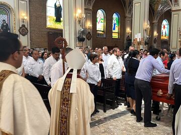 Realizan misa en memoria de las personas fallecidas en desplome de iglesia en Tamaulipas