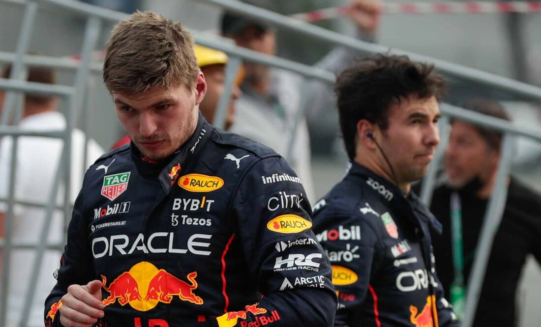 Max Verstappen y Checo Pérez en el Gran Premio de México - FOTO: Diego Simón / El Universal