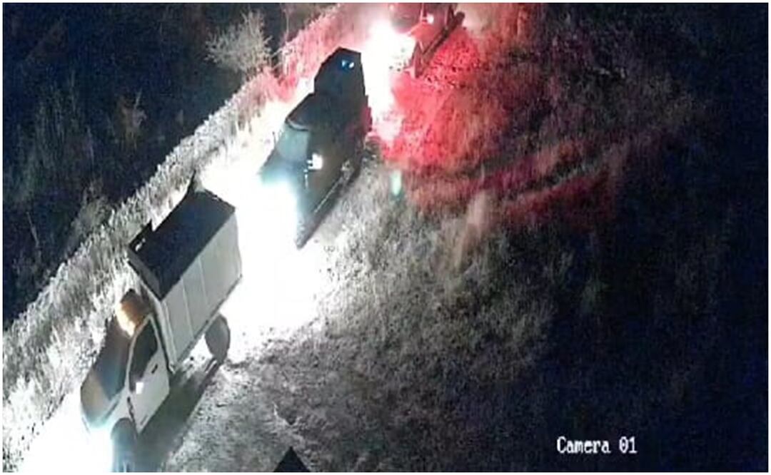 Así es como irrumpió un convoy del CJNG este fin de semana a Teocaltiche, Jalisco (12/11/2024). Foto: Captura de video