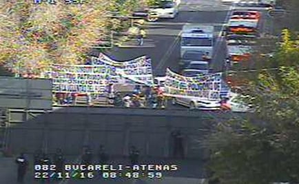 Manifestantes afectan circulación vial en CDMX