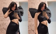 “Más bella y elegante que Ángela Aguilar”: Esmeralda Camacho arrasa con vestido negro. Foto: TikTok