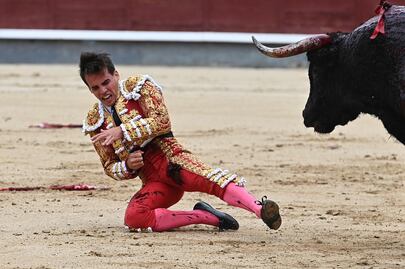 Torero español sufre brutal cornada