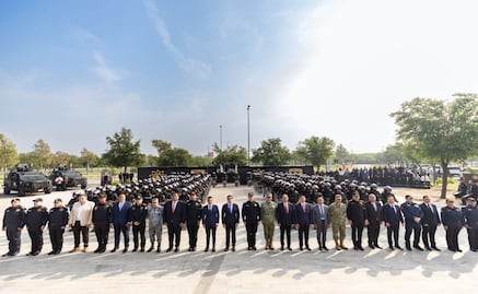 Nuevo León se blinda rumbo al Mundial 2026; gradúan a mil 500 policías para control de multitudes