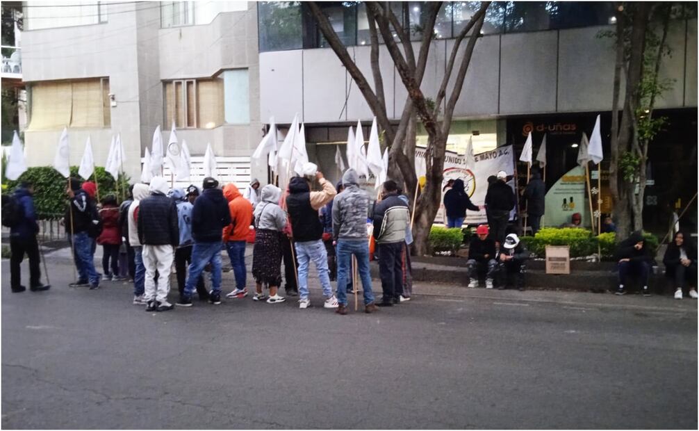 Manifestantes en alcaldía Cuauhtémoc: Foto: Juan Carlos Williams