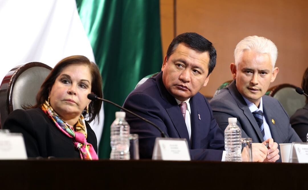 En San Lázaro, el funcionario federal destacó la coordinación entre dependencias federales y entidades en materia de seguridad. /Berenice Fregoso - EL UNIVERSAL