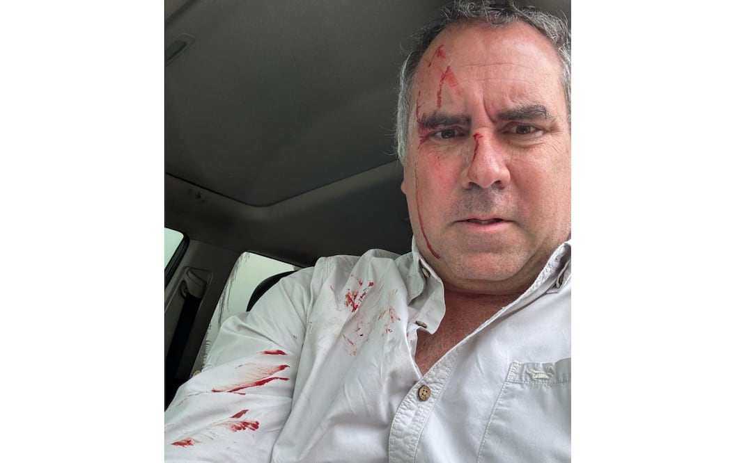 Rafael Belaúnde Llosa, candidato presidencial, fue atacado. (02/12/25) Foto: Redes sociales