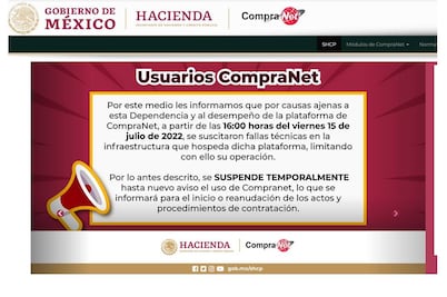 Suspensión de Compranet abre la puerta a la corrupción y opacidad, debe restablecerse: Coparmex