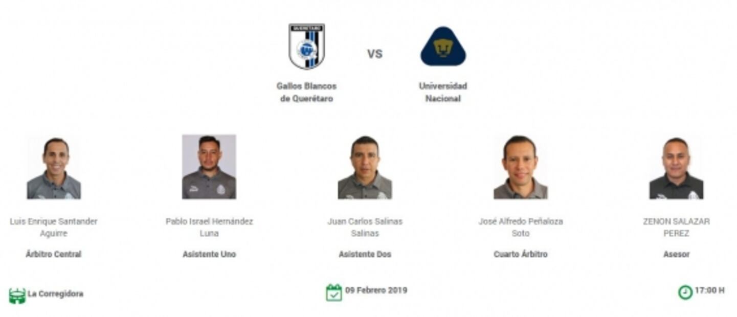 Lista la designación arbitral para la jornada 6 del Clausura 2019 