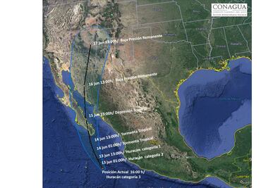 "Bud" se debilita y será tormenta tropical; Segob pide estar alertas