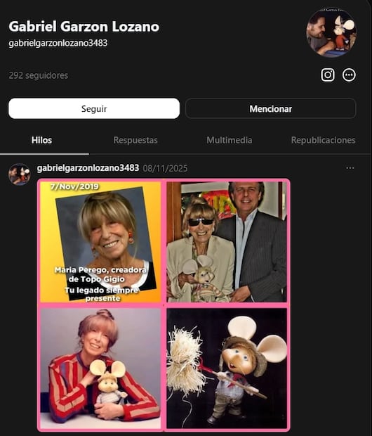 Esta fue la última publicación de Gabriel Garzón. Foto: Captura de pantalla