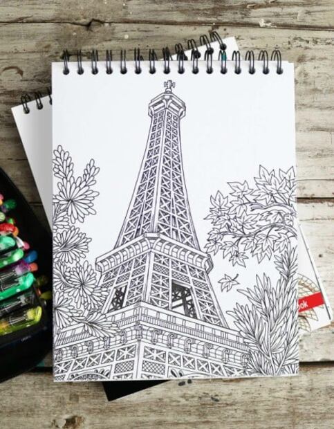 Libros para colorear en Amazon para quienes aman los viajes