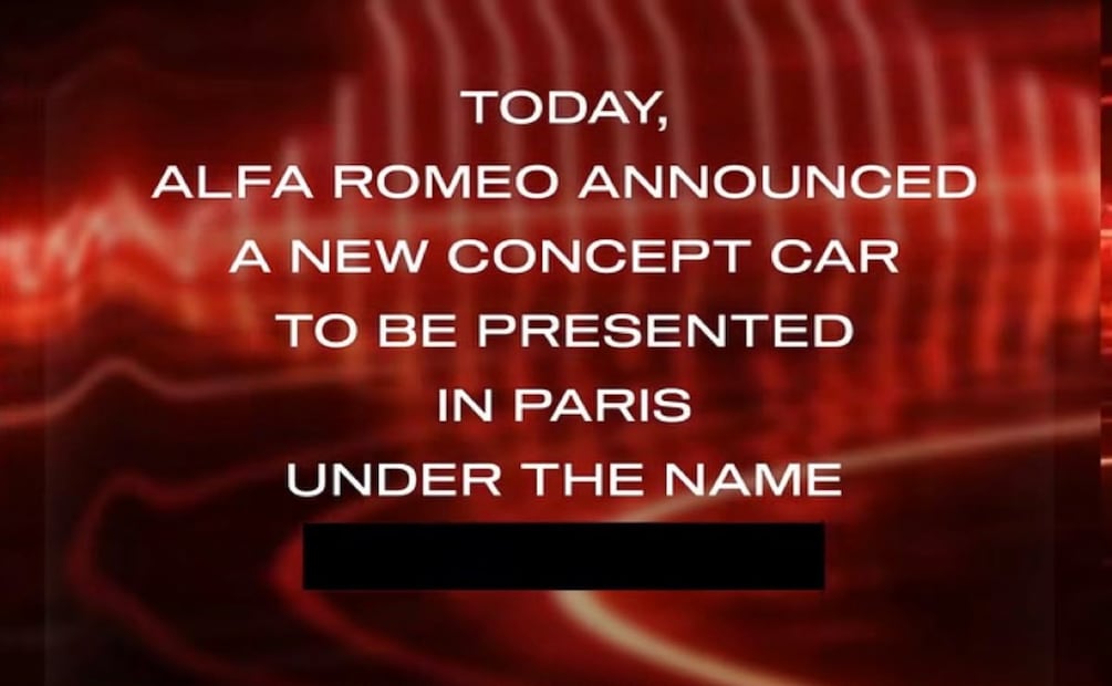 Alfa Romeo publicó un teaser del auto en sus redes sociales. Foto: Captura de pantalla