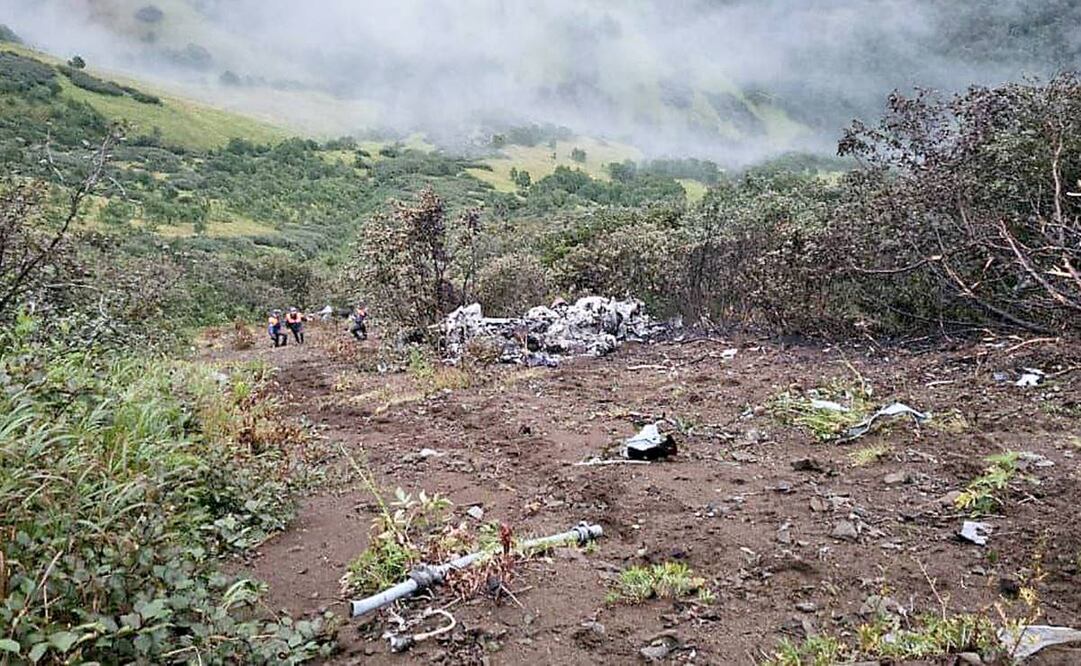 Lugar del accidente del helicóptero Mi-8 en Kamchatka. Foto: AFP