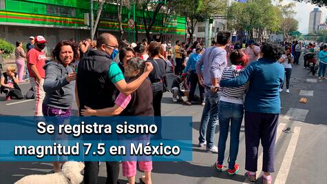 Sacude sismo magnitud 7.5 a CDMX, no se reportan incidentes