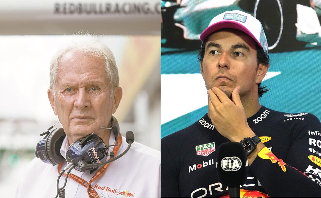 Helmut Marko y Checo Pérez / Foto: Especiales