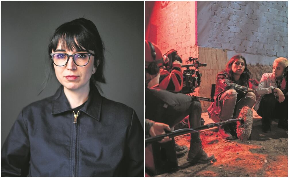 La cineasta Michelle Garza en la grabación de la película Huesera, su ópera prima.