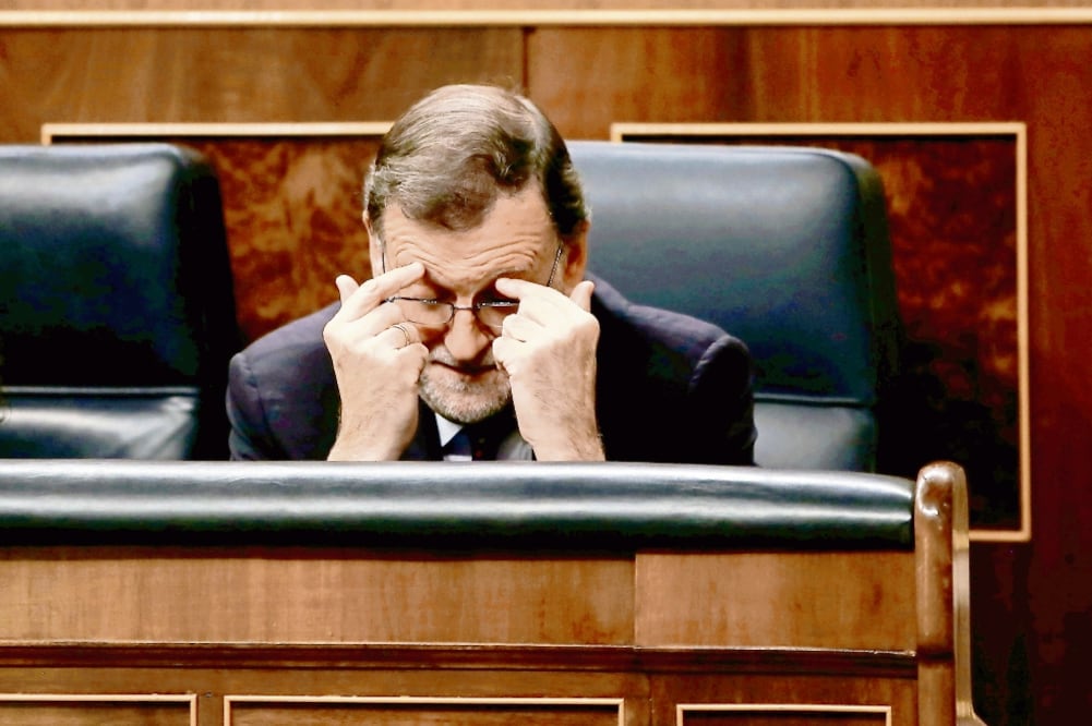 El presidente del gobierno español en funciones, durante el debate de investidura de ayer, en Madrid, en el que no logró los votos que necesitaba (SUSANA VERA. REUTERS)