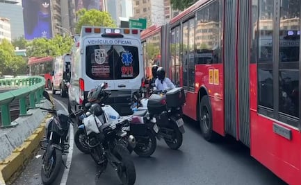 Choque entre 2 Metrobús en Av. Insurgentes deja 11 lesionados