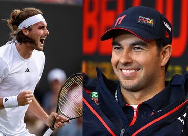 Confiesa el tenista Stefanos Tsitsipas su amor por Checo Pérez: "Es al que sigo"