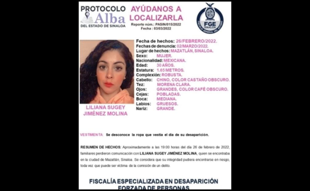 Buscan a Liliana Sugey, fue al carnaval de Mazatlán y desapareció