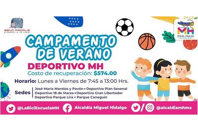 Listo, campamento de Verano para niños, niñas y adolescentes de la Miguel Hidalgo