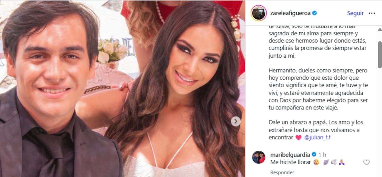 Zarelea Figueroa, recuerda a su hermano Julián a tres años de su muerte.