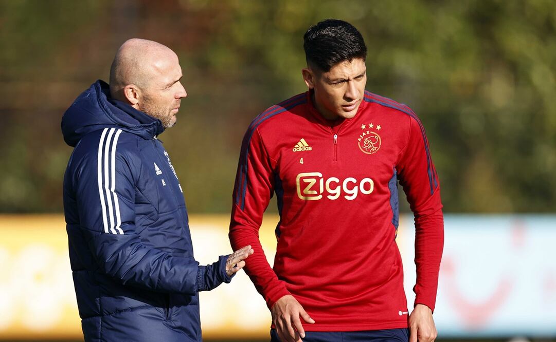 Edson Álvarez durante un entrenamiento con el Ajax - FOTO: EFE