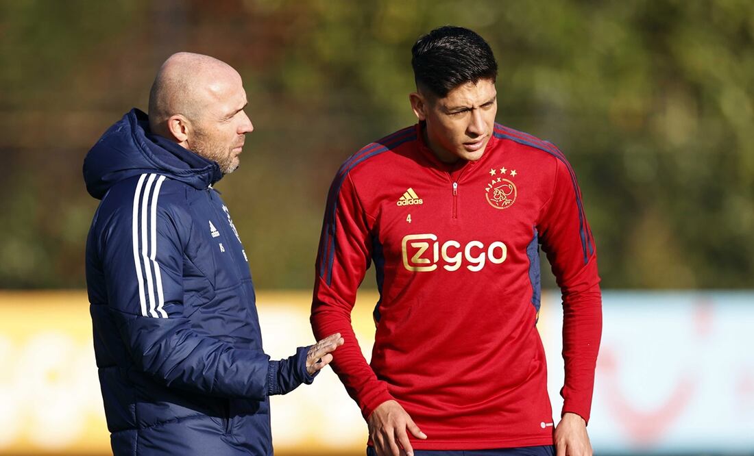 Edson Álvarez durante un entrenamiento con el Ajax - FOTO: EFE