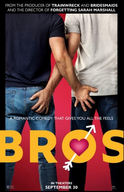 "Bros": La primera película con un elenco enteramente LGBT+ 