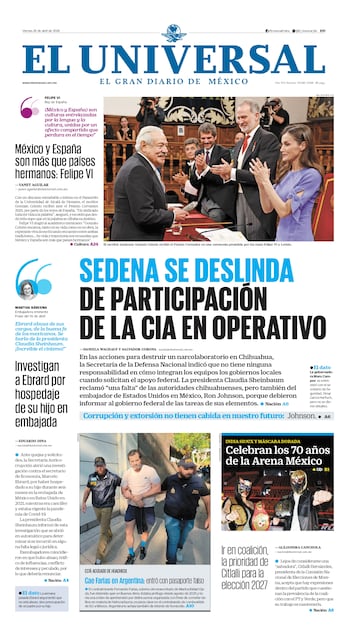 Portada impresa del 24 de abril de 2026